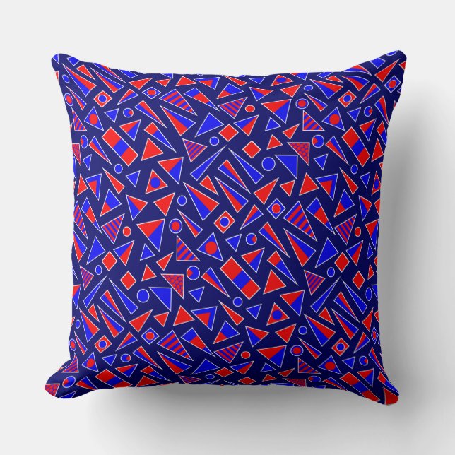 Coussin Formes décoratives V2 - Diagonale - Marine profond (Recto)