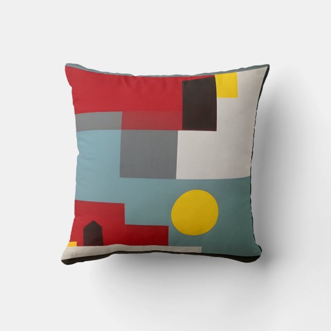 Coussin Formes et couleurs abstraites 3 (Verso)