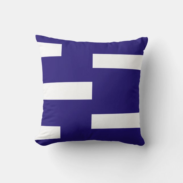 Coussin Formes géométriques Abstraites Abstraites en bleu (Recto)