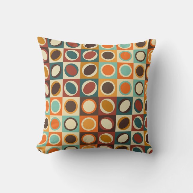 Coussin Formes géométriques Abstraites dans les couleurs r (Recto)
