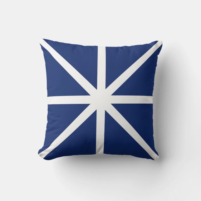 Coussin Formes géométriques Abstraites de la ligne blanche (Recto)