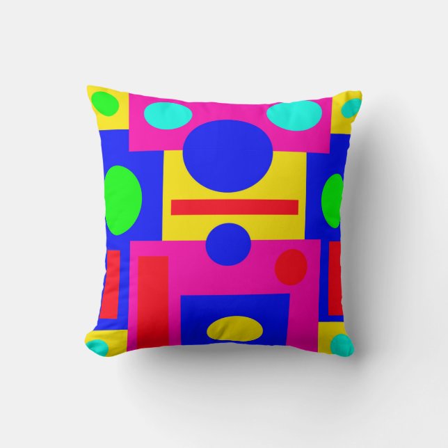 Coussin Formes géométriques colorées (Recto)