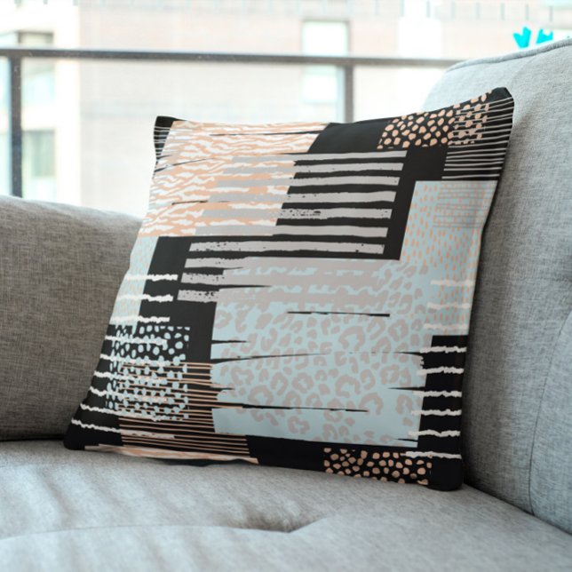Coussin Formes géométriques et rayures (Créateur téléchargé)