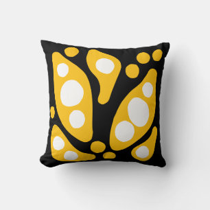 Coussin Formes organiques flux abstrait