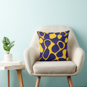 Coussin Formes organiques modernes découpées en 3D en papi
