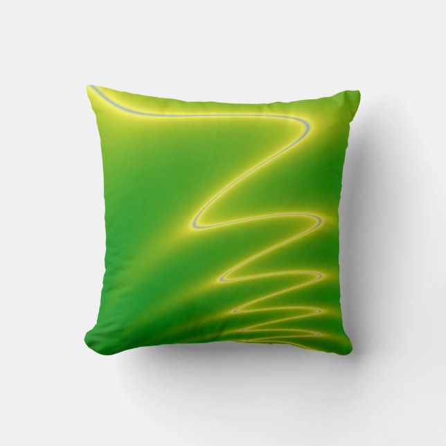 Coussin Foudre verte (Recto)