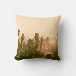 Coussin Foule au concert - retro style photoconcert, foule
