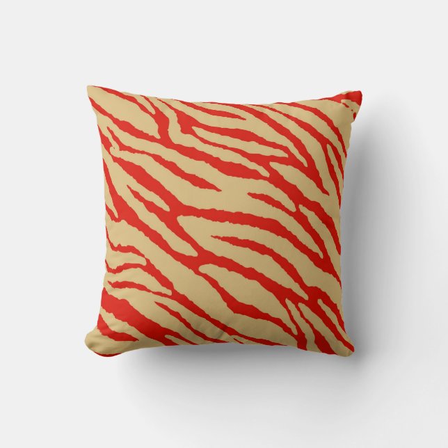 Coussin Fourre d'impression Red Zebra (Recto)