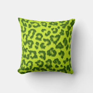 Coussin Fourrure Empreinte de léopard de chaux