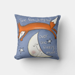 Coussin Fox a sauté au-dessus de la lune