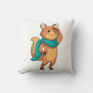 Coussin Fox with Scarf
