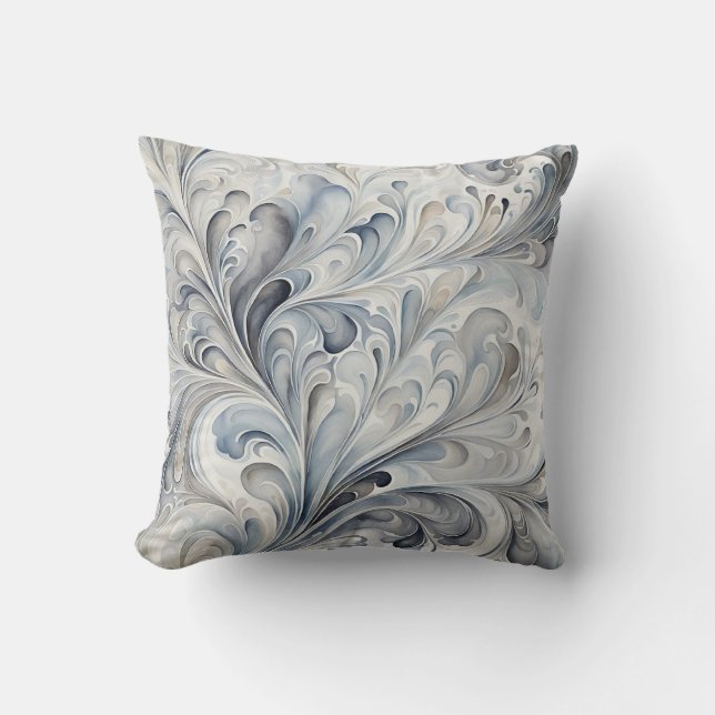 Coussin Fractages gris (Recto)