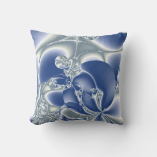 Coussin Fractal Bleu Sliver Thon