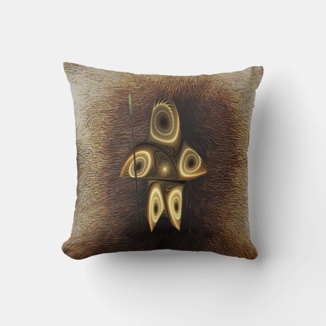 Coussin Fractal Inuit Hunter (Recto)