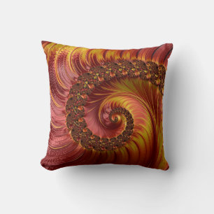 Coussin Fractale Abstraite de la flèche rouge