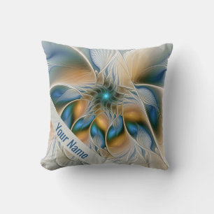 Coussin Fractale de fantaisie abstraite et aérienne avec n