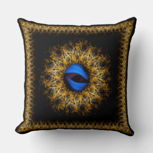 Coussin Fractale mandala de l'œil du roi