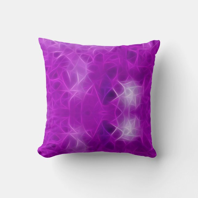 Coussin fractale violette lilas (Recto)
