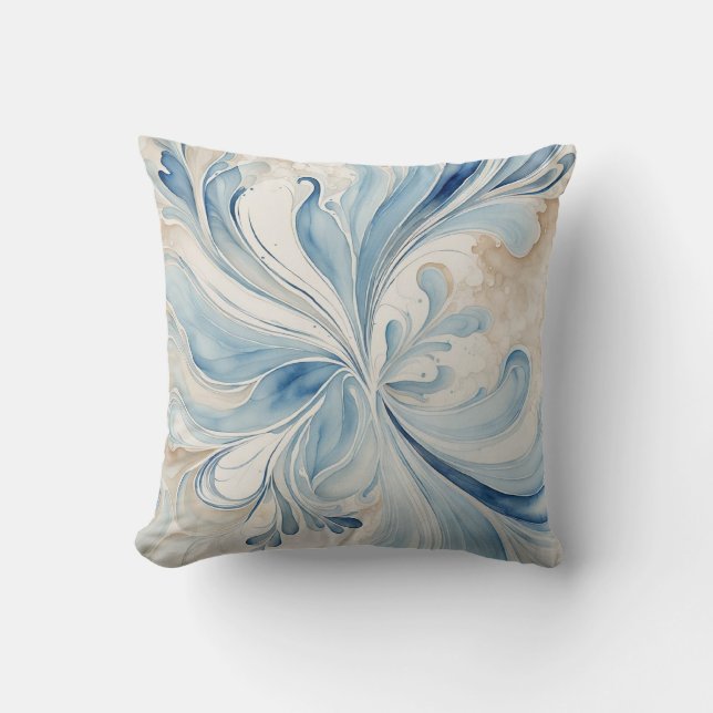 Coussin Fractures bleues (Recto)