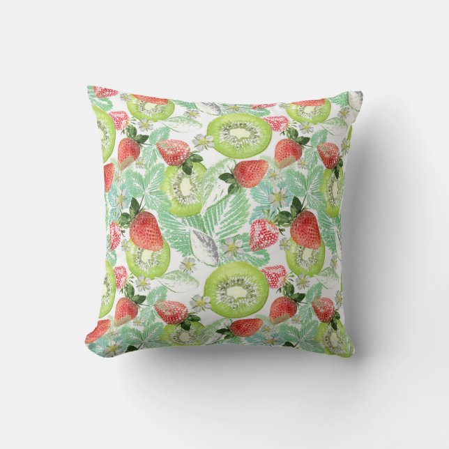 Coussin Fraise et kiwi. (Recto)