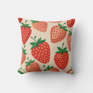 Coussin Fraise, photos de fruits