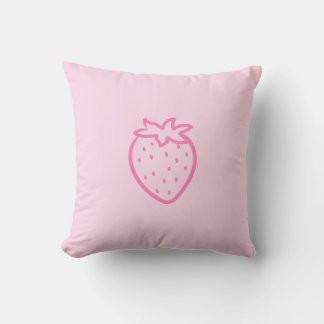 Coussin Fraise rose clair