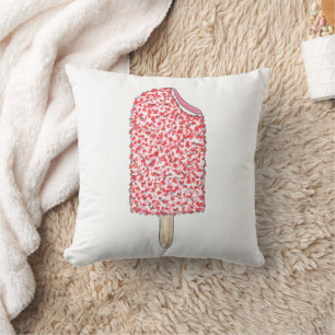 Coussin Fraise rose Tarte à la crème glacée Popsicle nourr