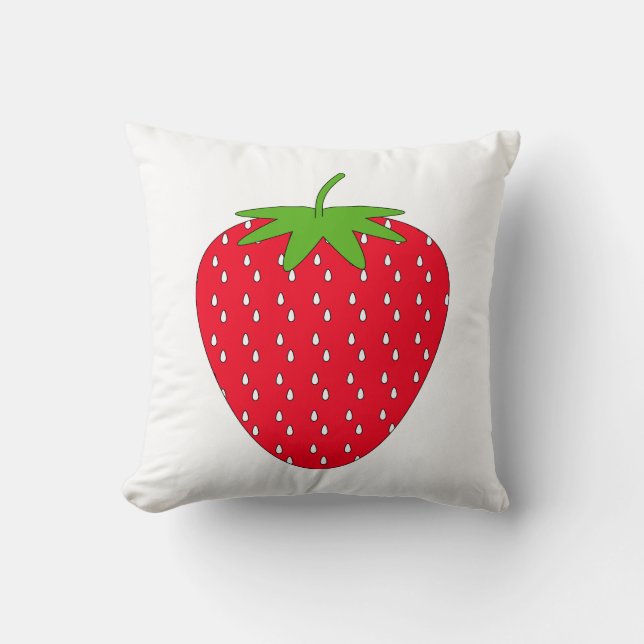 Coussin Fraise rouge (Recto)
