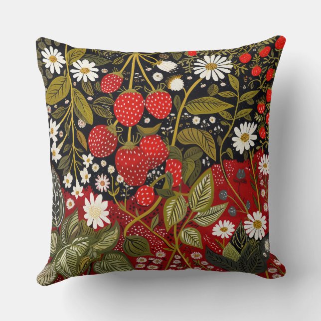 Coussin Fraise sauvage (Verso)