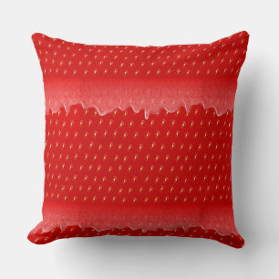 Coussin Fraise Texturée Arrière - plan confiture de fruits