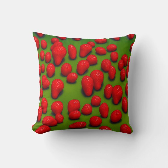 Coussin Fraises Design Jeu d'oreiller (Recto)