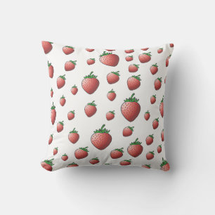 Coussin Fraises Rouges Sucrées