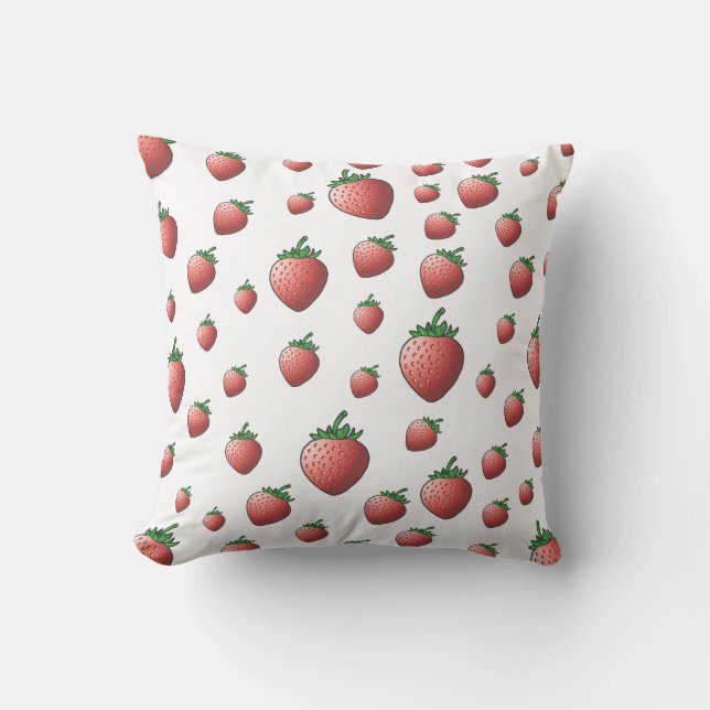 Coussin Fraises Rouges Sucrées (Recto)