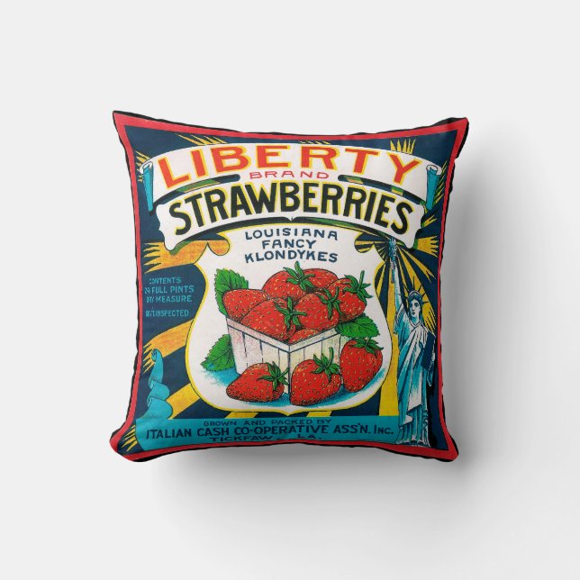 Coussin Framboises Liberty (Recto)
