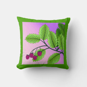 Coussin Framboises sur une branche