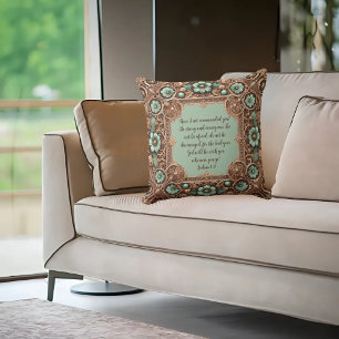 Coussin Frame en cuivre turquoise Fillagreement Personnali