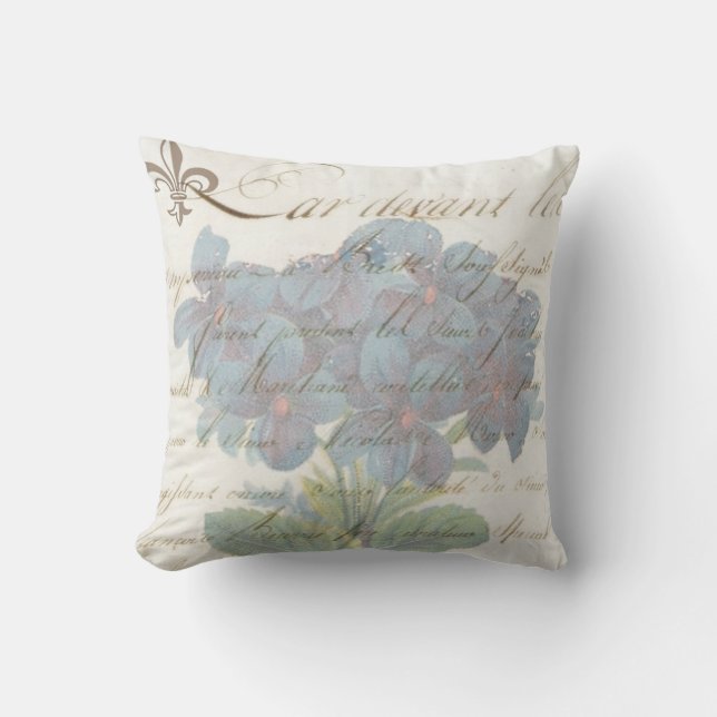 Coussin français de style du marché d'hortensia de (Recto)