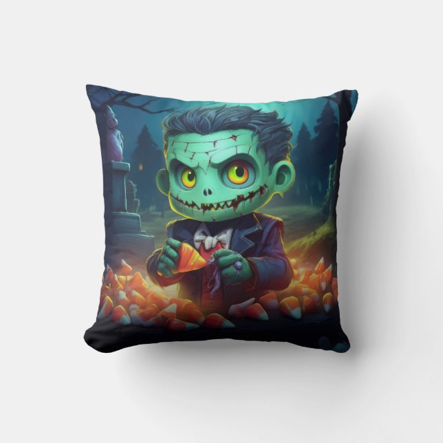 Coussin Frankenstein Mange Candy (Recto)