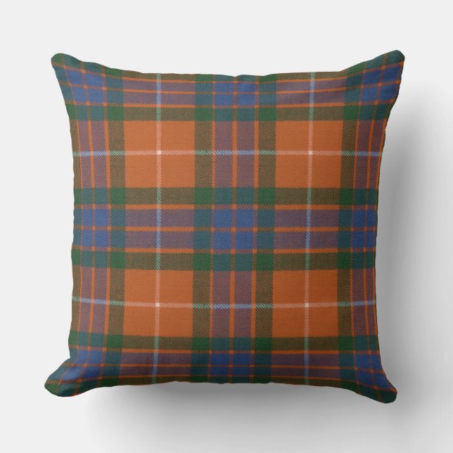 Coussin Fraser Red Patiné Original Tartan Carré (Recto)