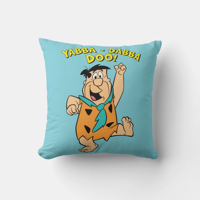 Coussin Fred Flintstone Yabba-Dabba Doo ! (Recto)