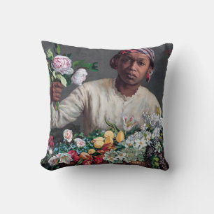 Coussin Frederic Bazille - Jeune Femme avec Pivoines