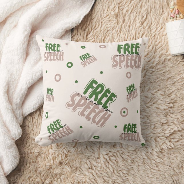 Coussin Free Speech Is a Human Right (Couverture)