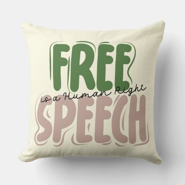 Coussin Free Speech Is a Human Right (Recto)