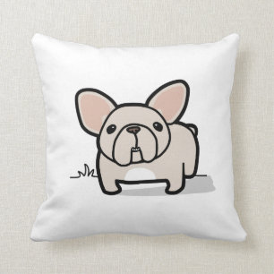 Coussin Frenchie crème