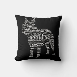 Coussin Frenchie Gift   J'aime mon chien taureau français