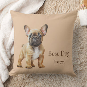 Coussin Frenchie Meilleur Chien Jamais