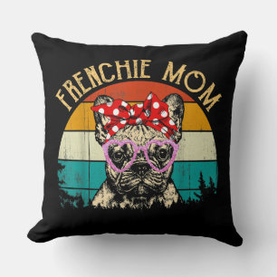 Coussin Frenchie Mom Gift Vintage Retro Style French Bulld