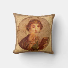 Coussin Fresco of sappho in Pompeii