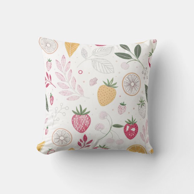 Coussin Fresh Fruit Garden Pattern Pillow (Recto)