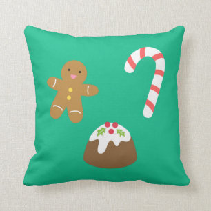 Coussin Friandises de Noël, Bonhomme en pain d'épices, Bon